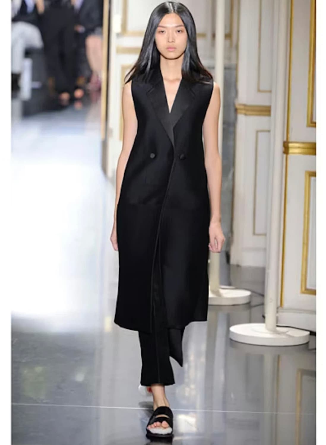 올드 셀린느 블랙 롱 베스트 36사이즈 상품이미지1