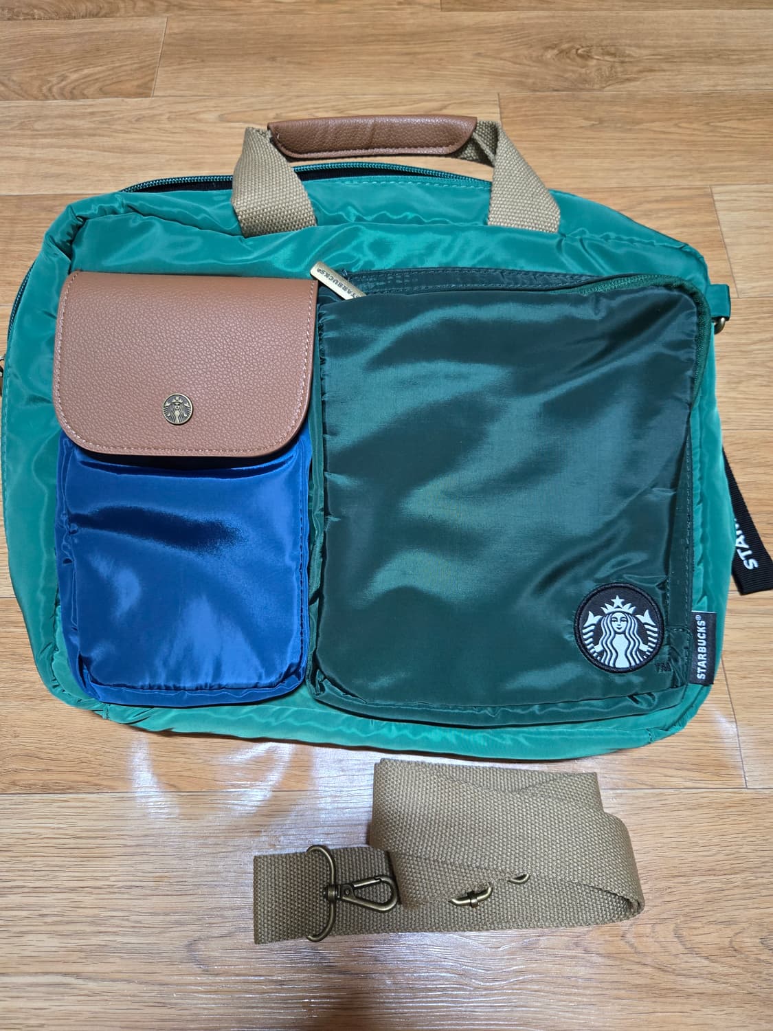 스타벅스 멀티컬러 노트북가방 스타벅스 메신저백(미사용) 상품이미지2