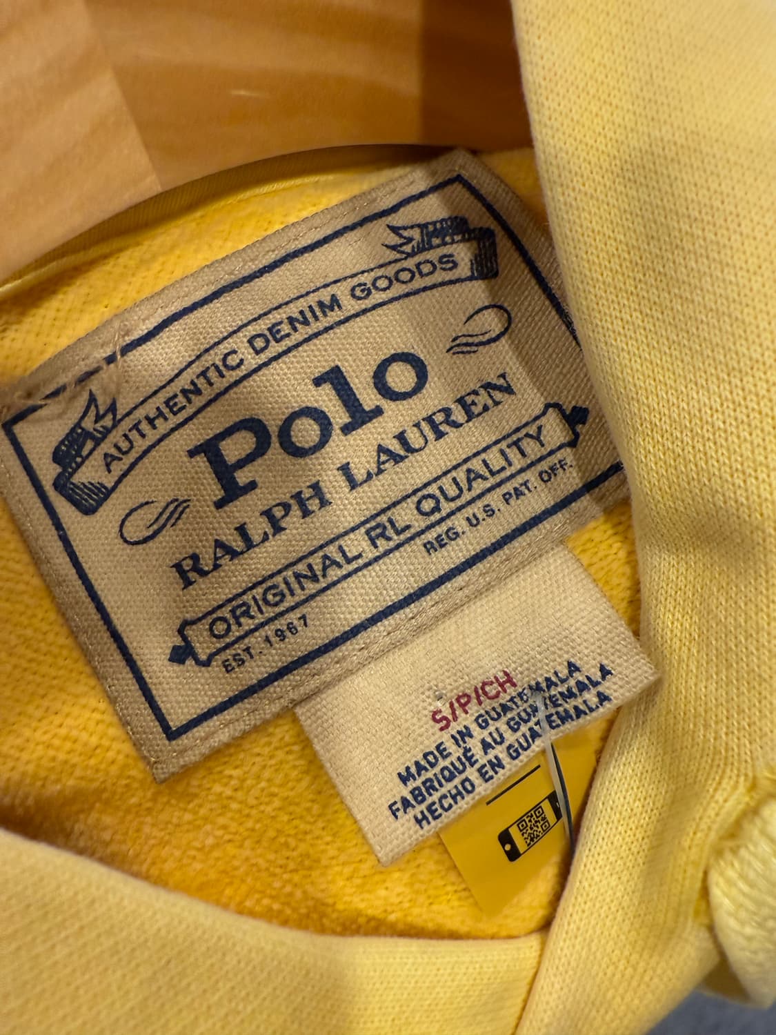 폴로 랄프로렌 그레이포니 옐로우 피그먼트 후드티 상품이미지2