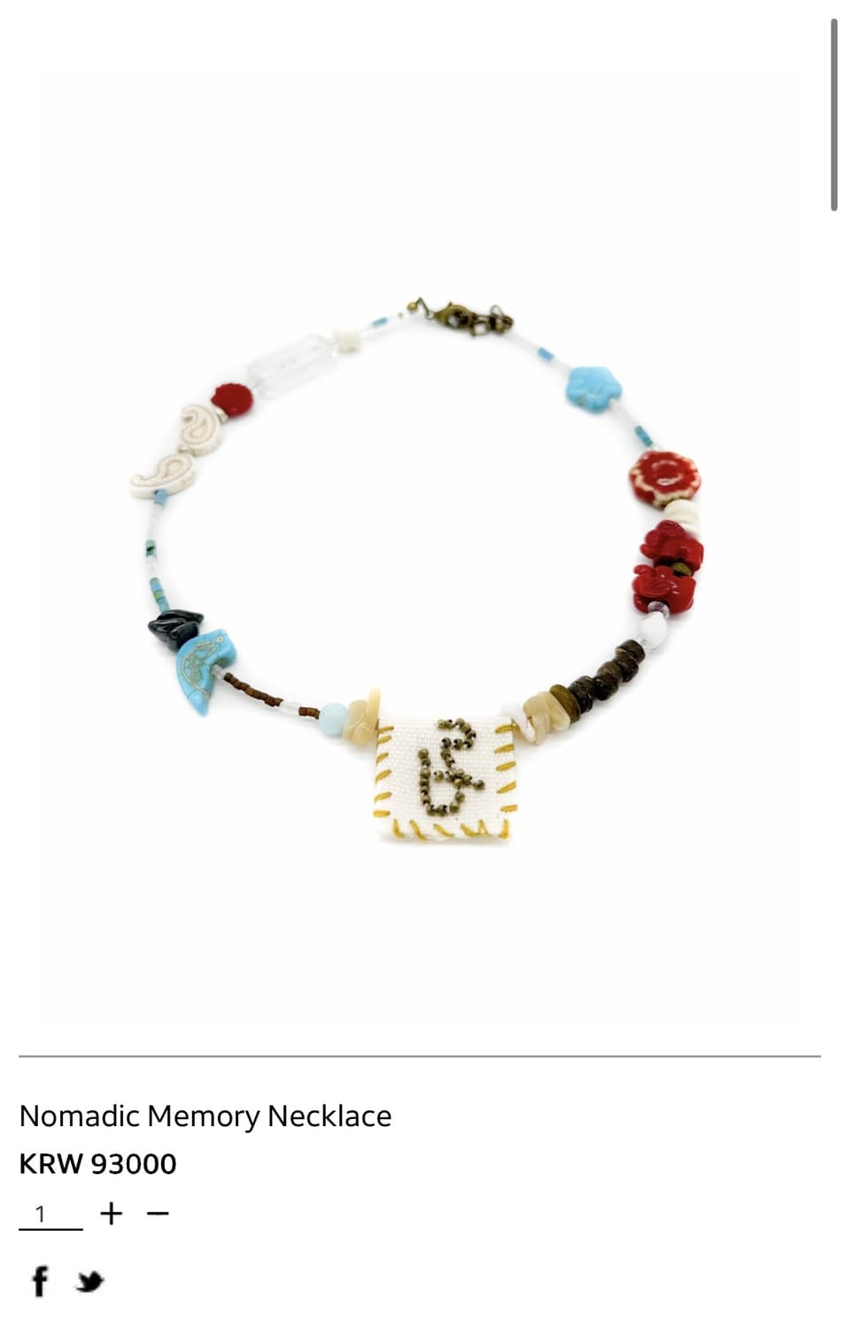 Nomadic Memory Necklace - 모델 홍태준 착용 상품이미지1