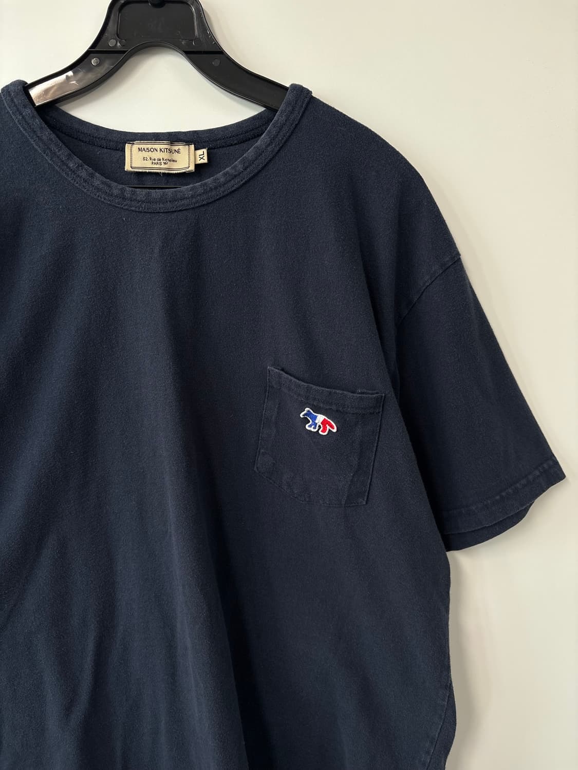 메종키츠네 포켓 네이비 반팔 티셔츠 상품이미지4