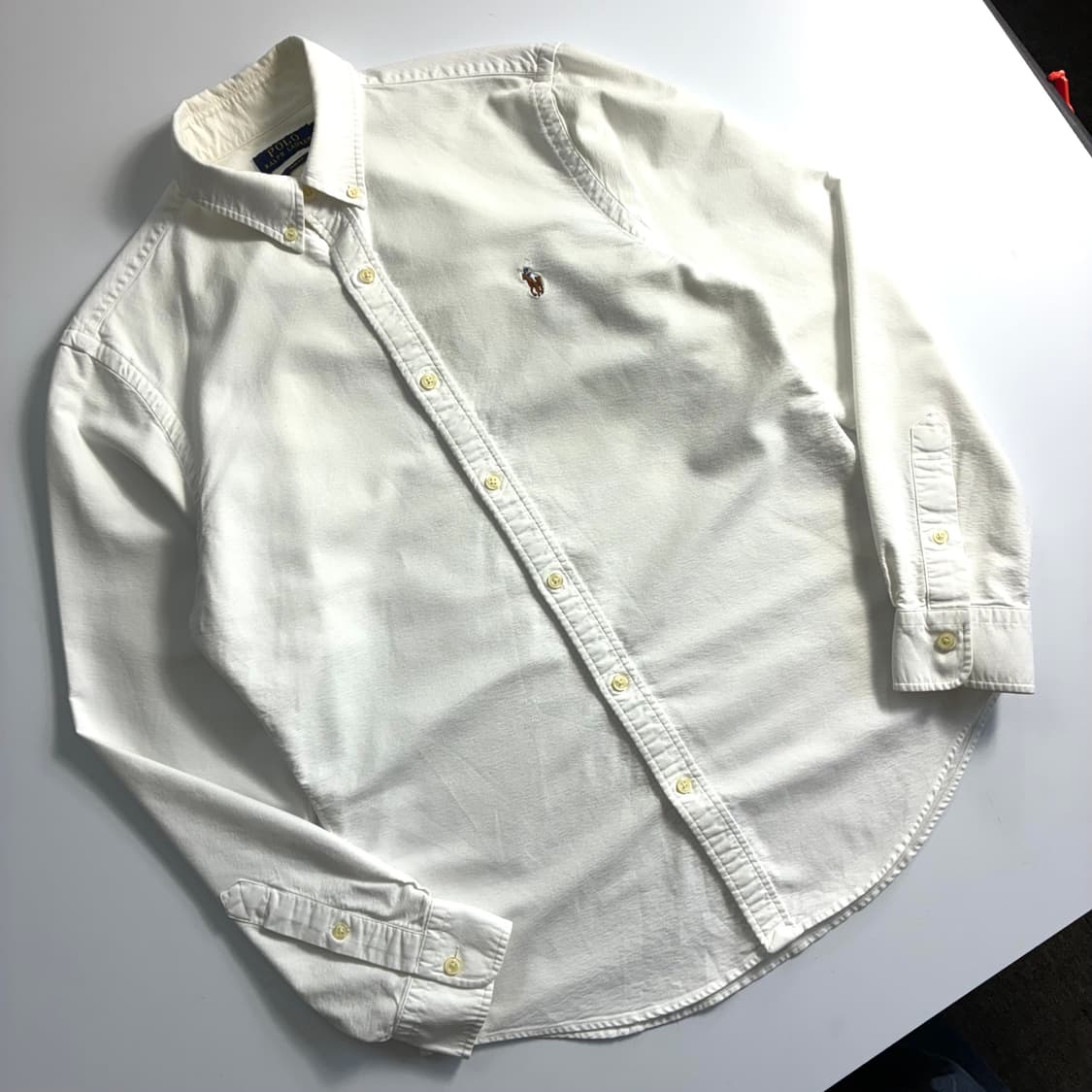 Polo  폴로 랄프로렌 신형 자수 슬림핏 코튼 화이트 셔츠 상품이미지2