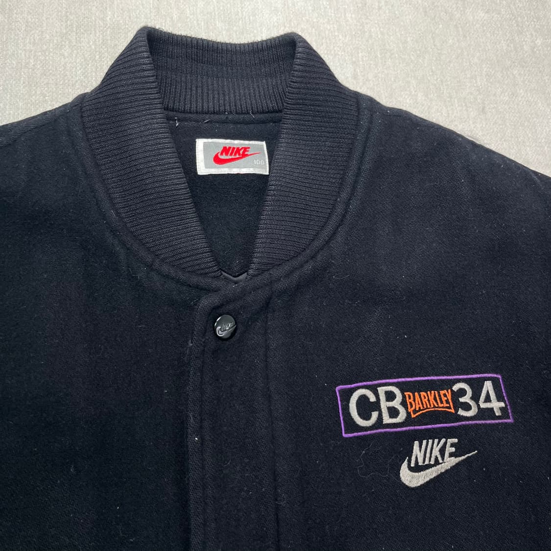 105 나이키 90s 찰스 바클리 릭헤벅 울 바시티 자켓 상품이미지3