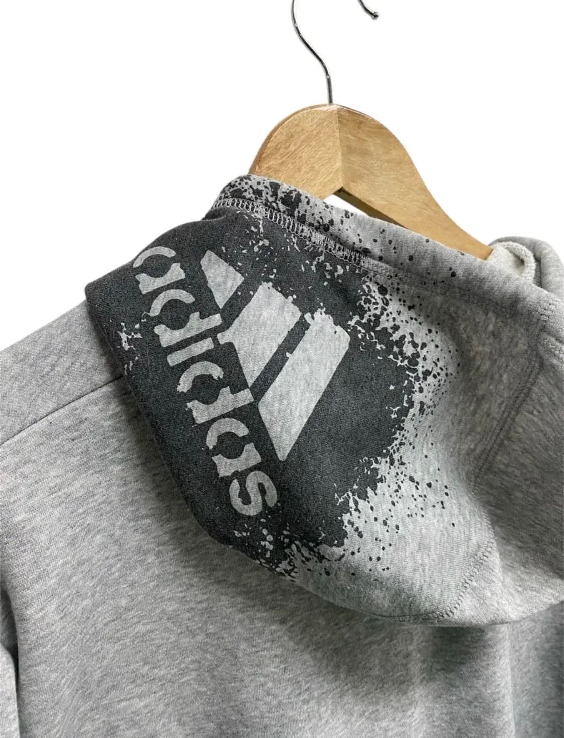 아디다스 그레이 후드 티셔츠 S-M 상품이미지2