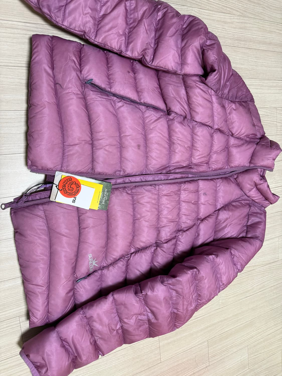 썬러브 경량패딩 핑크 상품이미지3