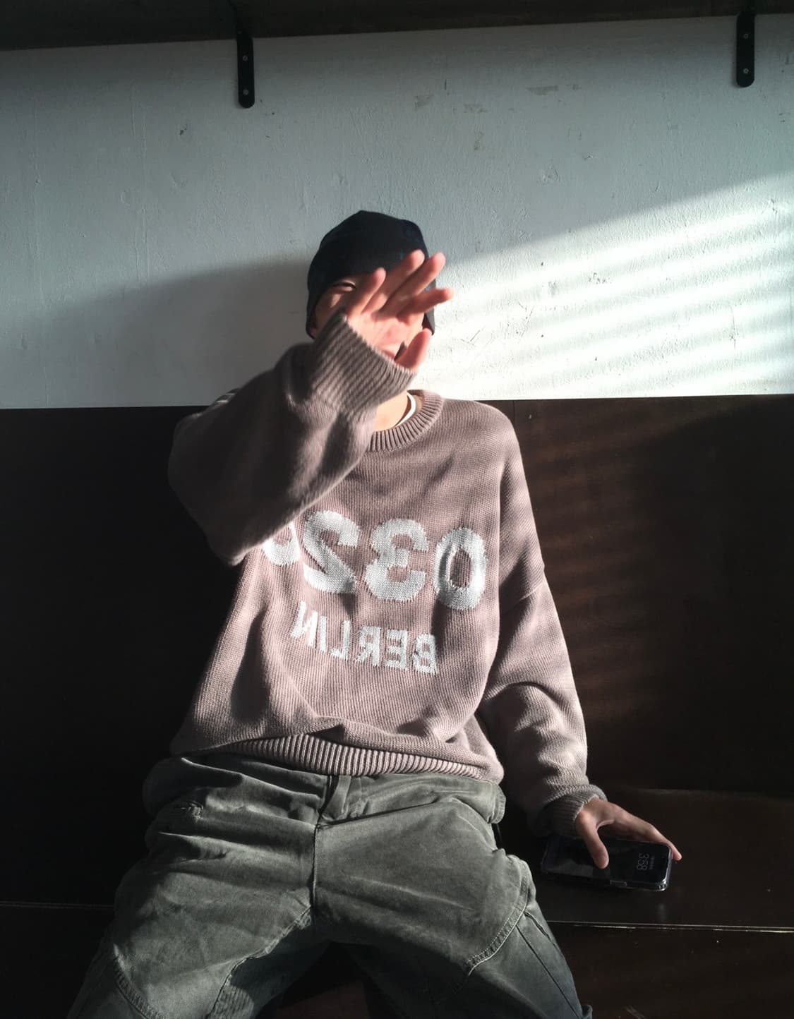 S)032c selfie 스웨터 그레이 니트  상품이미지1