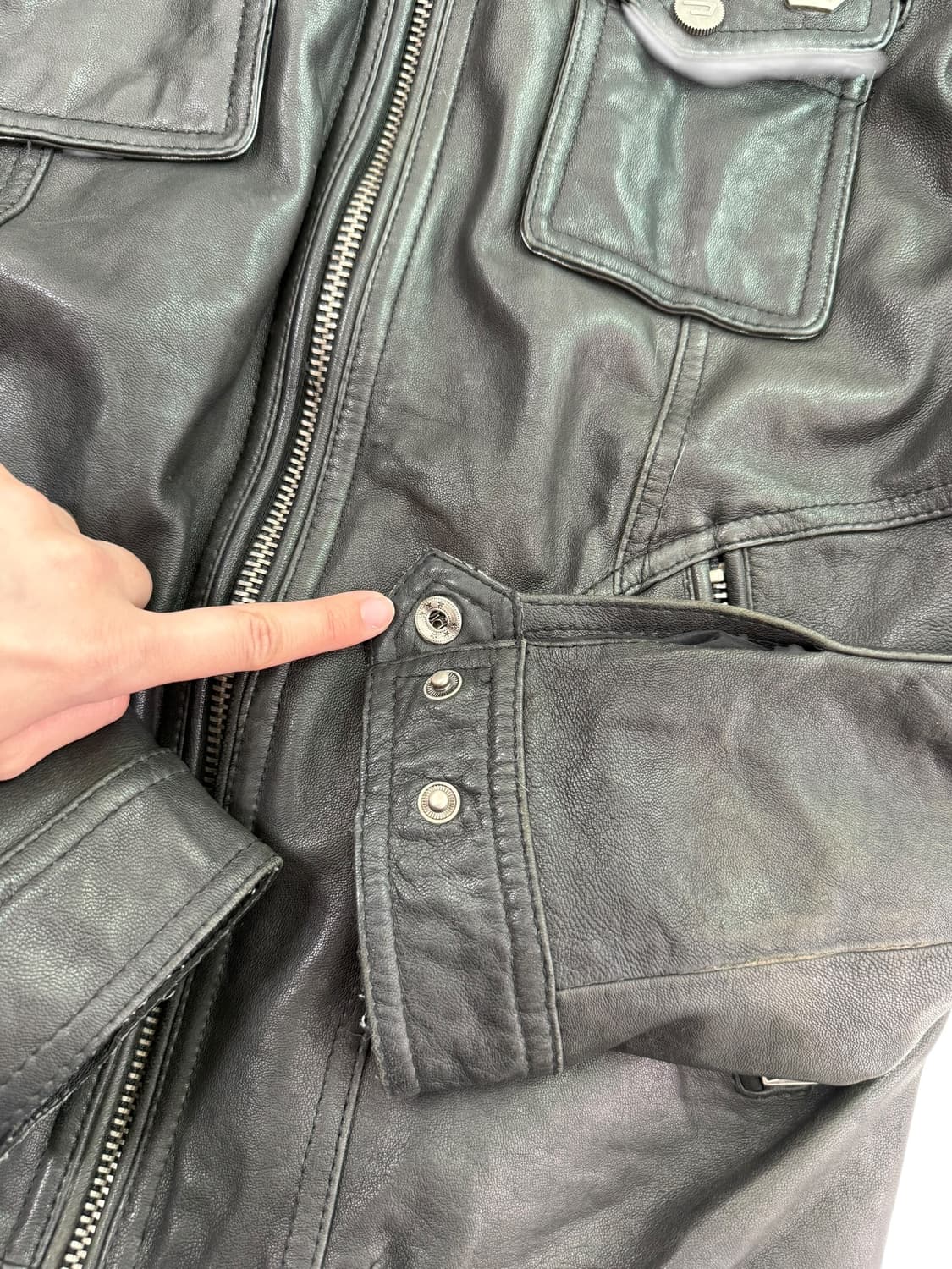 디젤 쉽스킨 레더자켓 상품이미지6