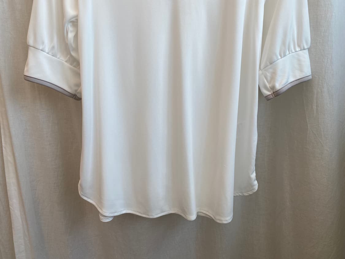 화이트 반팔 블라우스(m) 상품이미지5