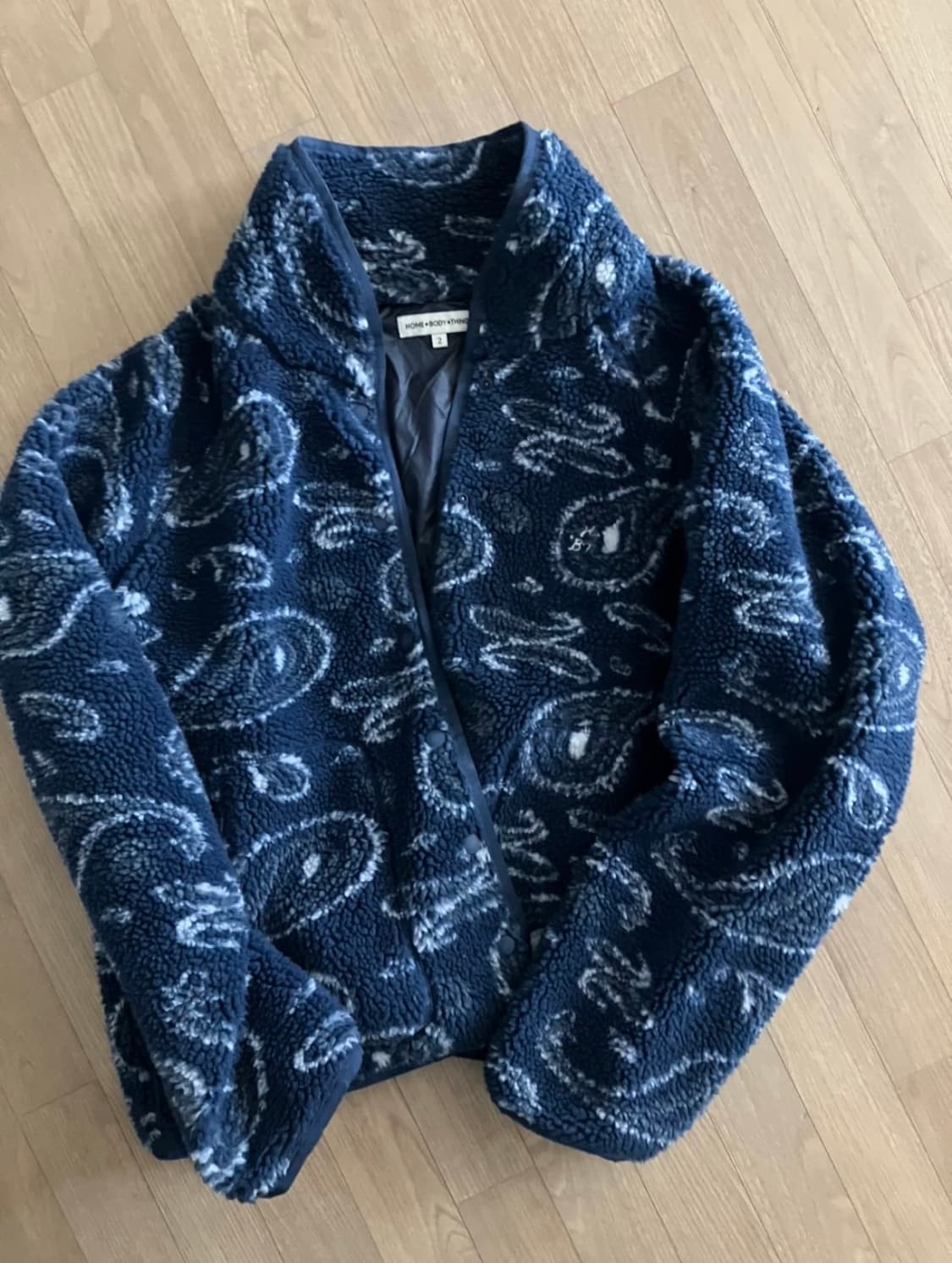 홈바디띵즈 플리스 자켓 네이비  상품이미지2