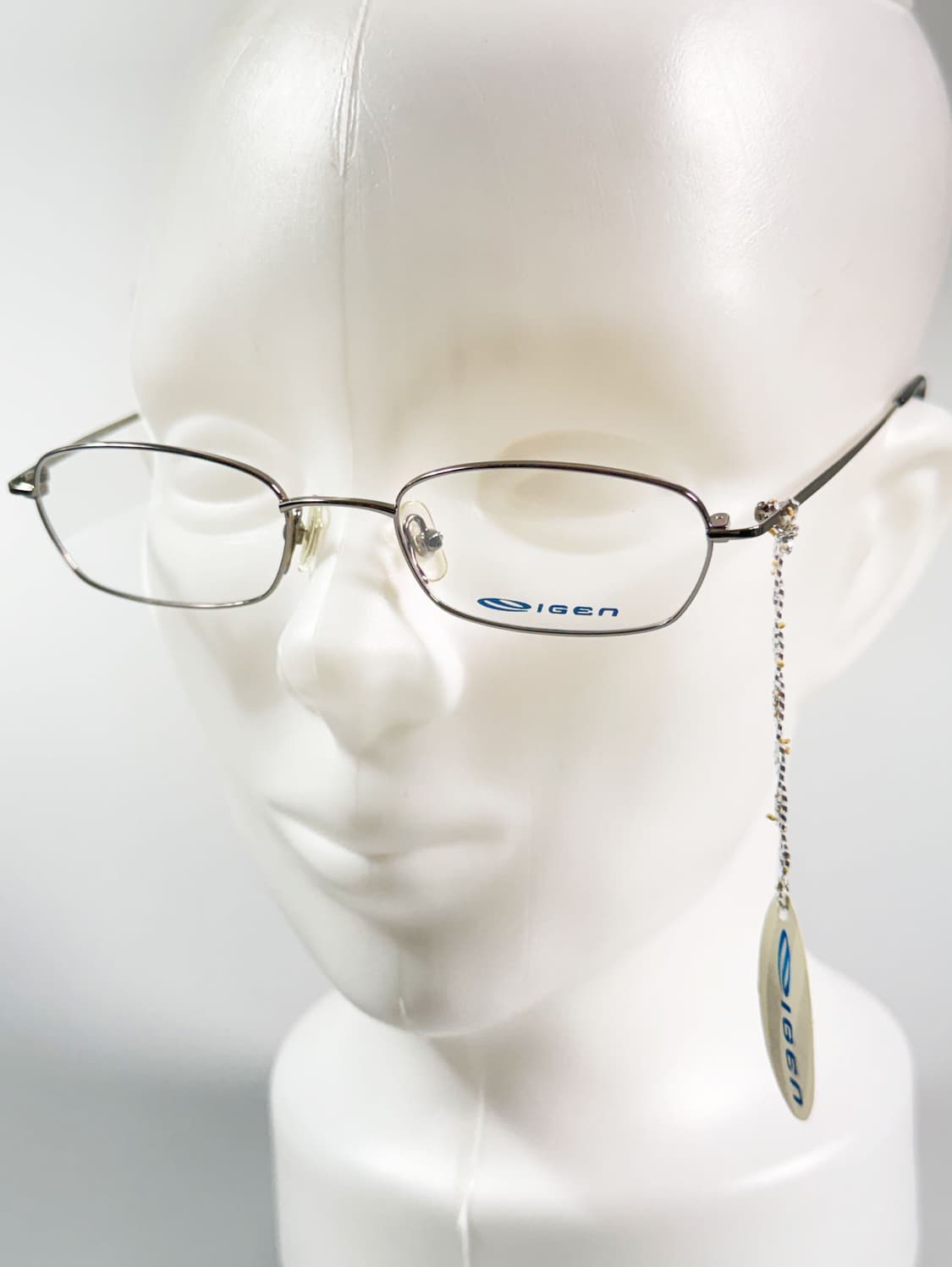 IGEN 다크실버 슬림 스퀘어 메탈 프레임 빈티지 안경 상품이미지8