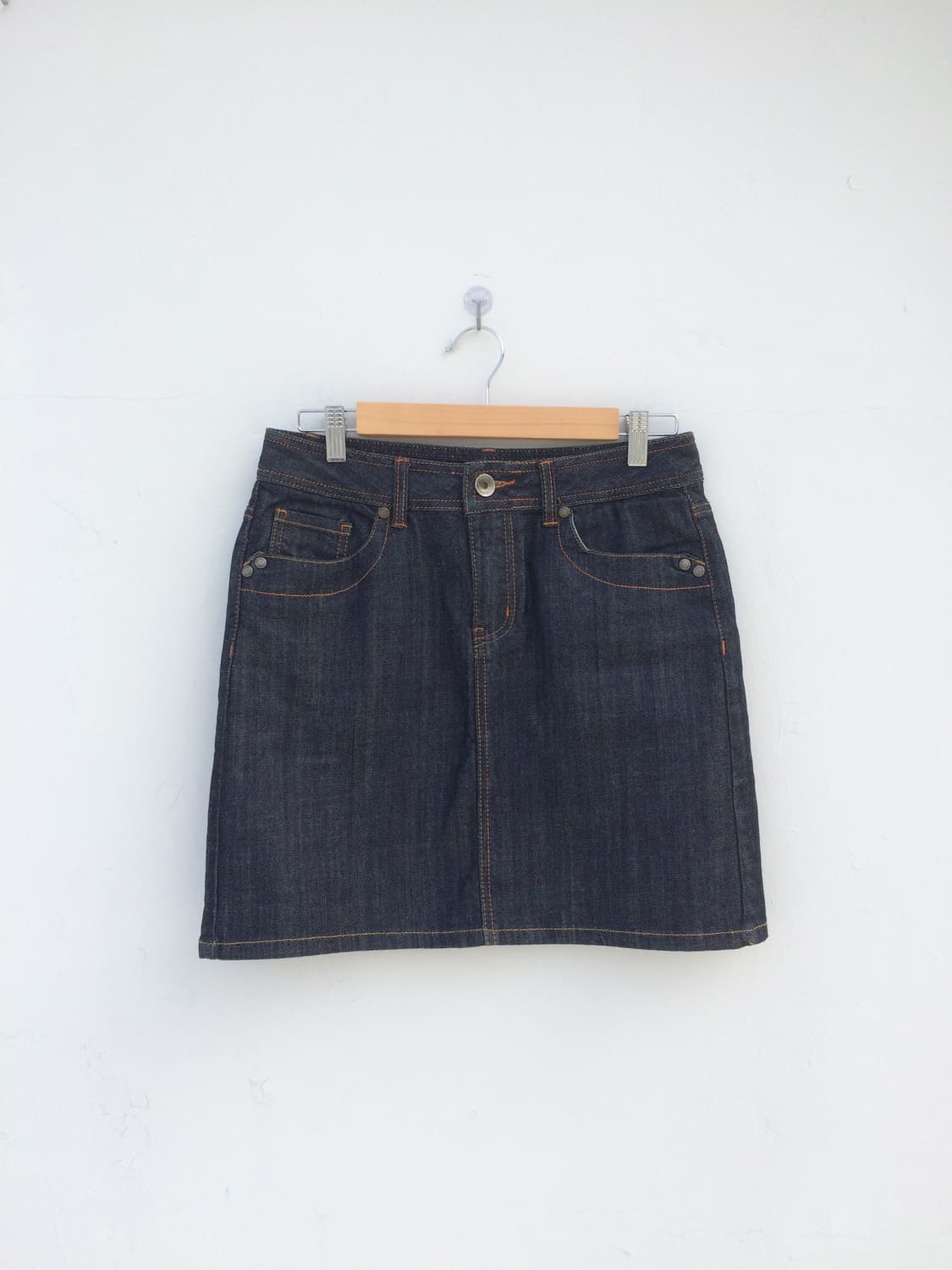 orange stitch denim skirt 상품이미지1
