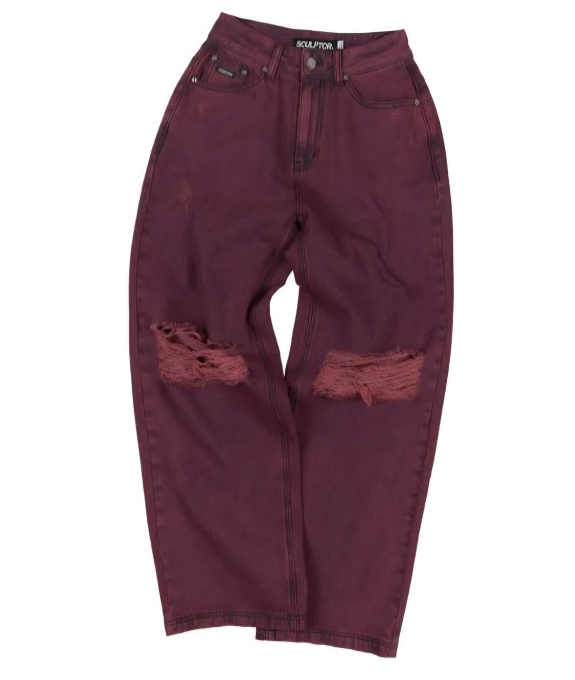 스컬프터 디스트로이드 가먼트 다이닝 데님 레드 M 상품이미지1