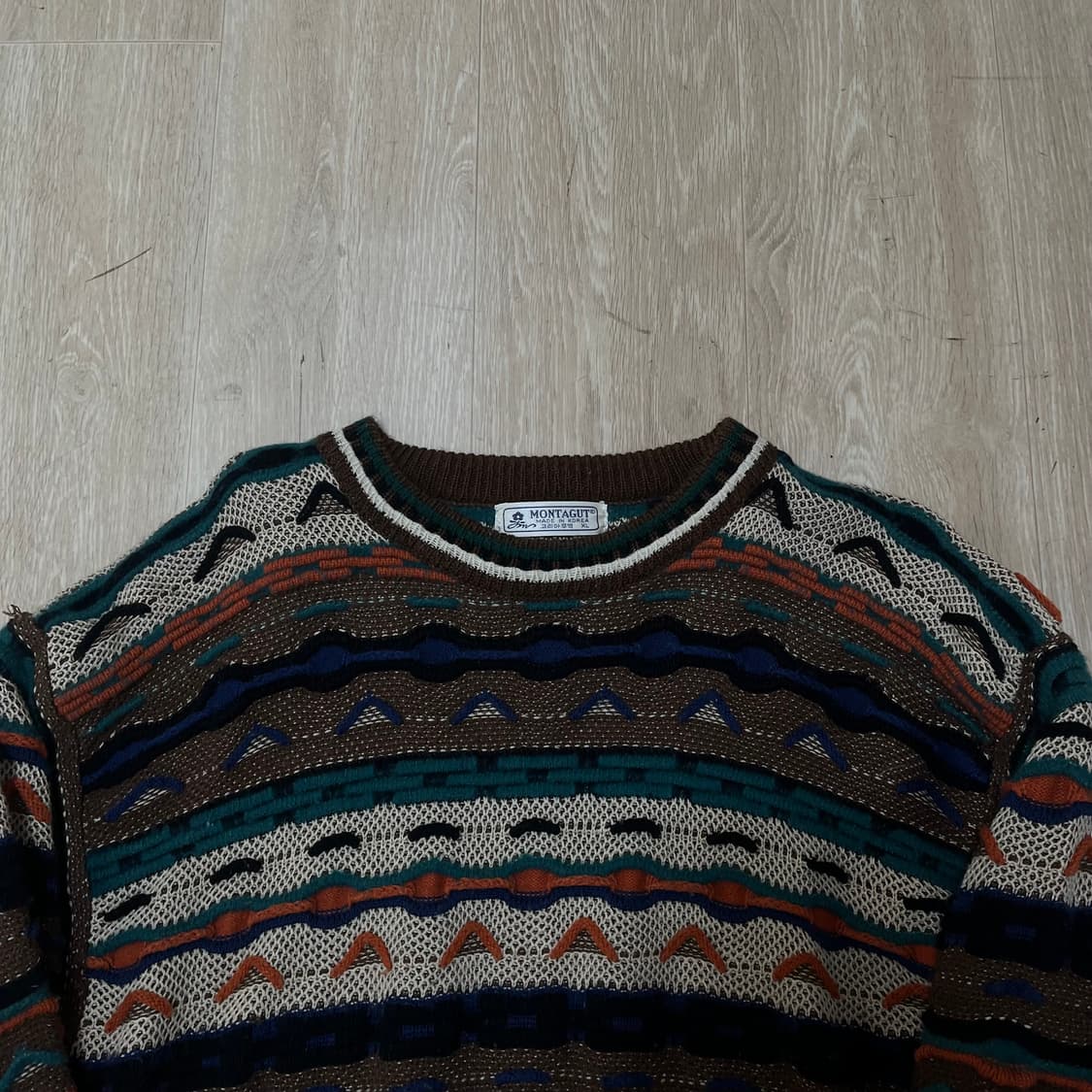 MONTGUT 빈티지 아메카지 라운드 니트 XL/105 상품이미지2