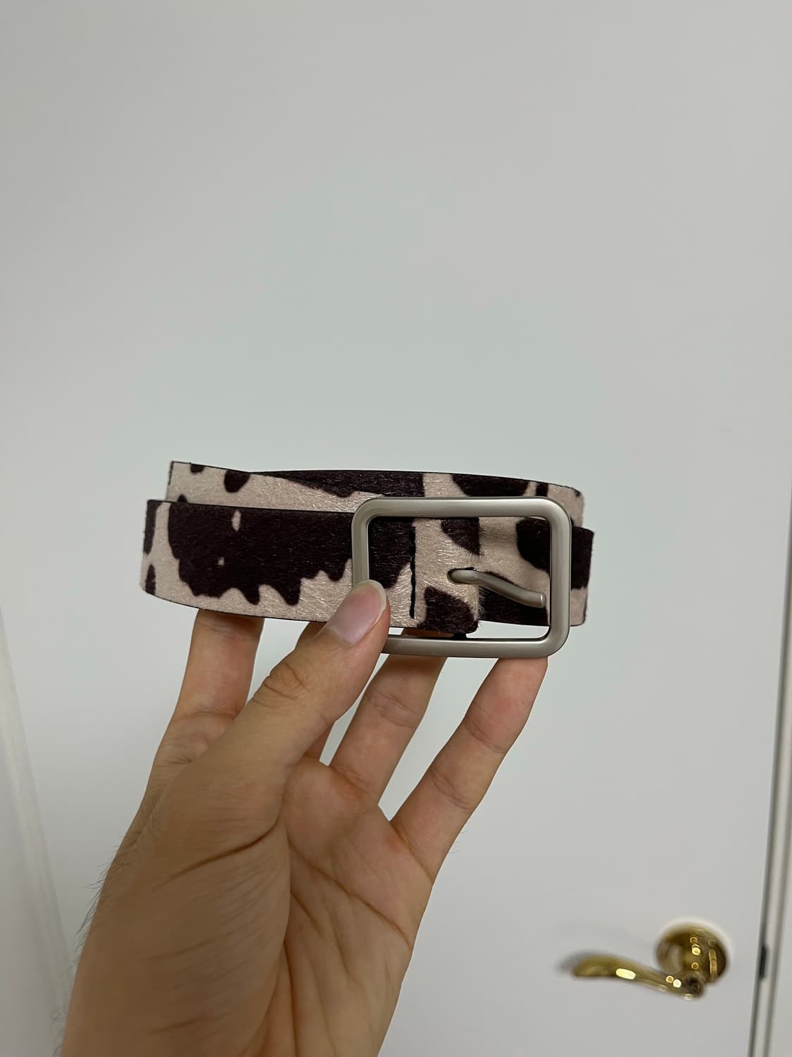 핀터 Cow pattern belt 빈티지 송치벨트 상품이미지1