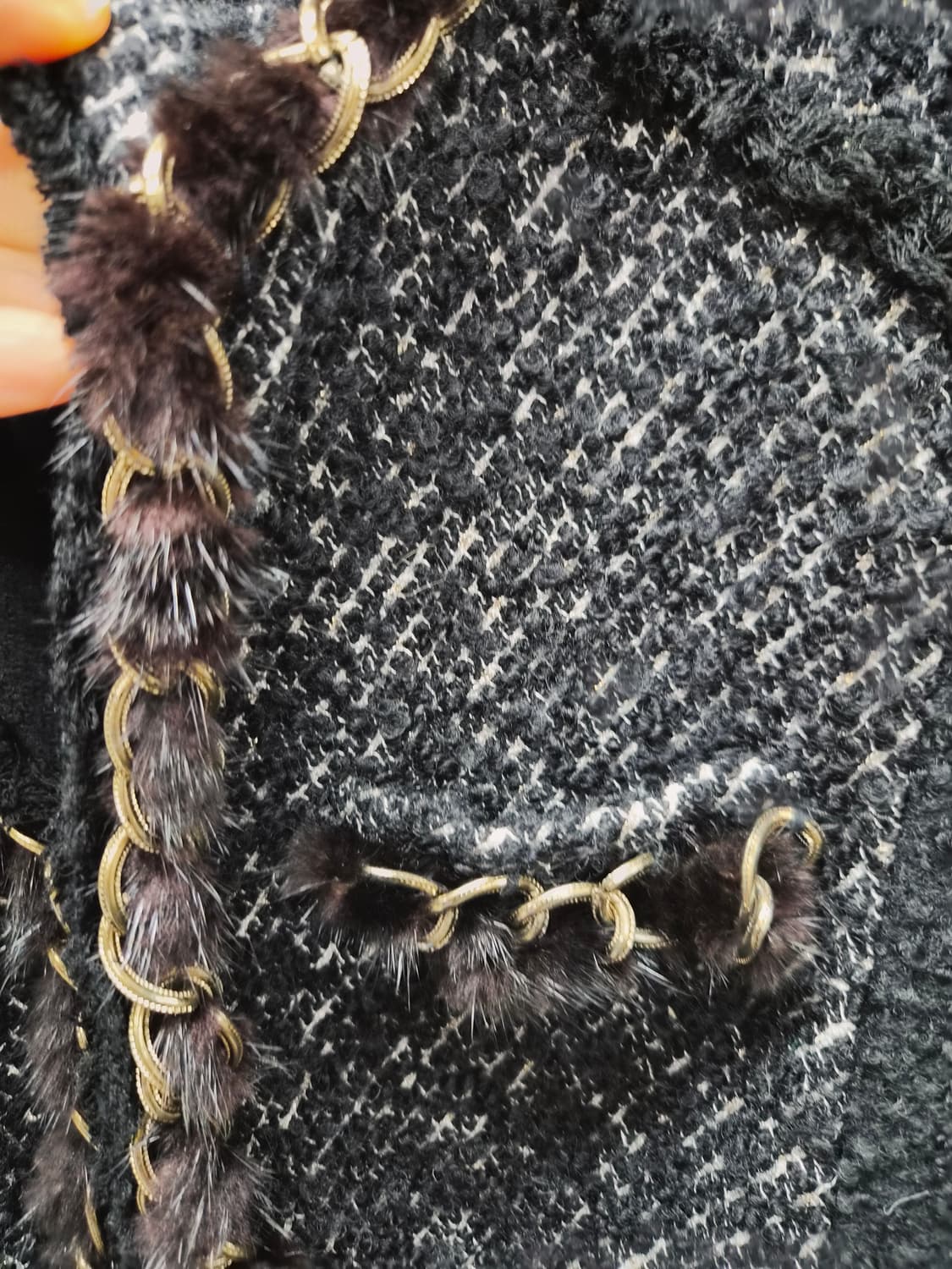 에고이스트 체인밍크 트위드자켓.레니본 샤 스커트 상품이미지4