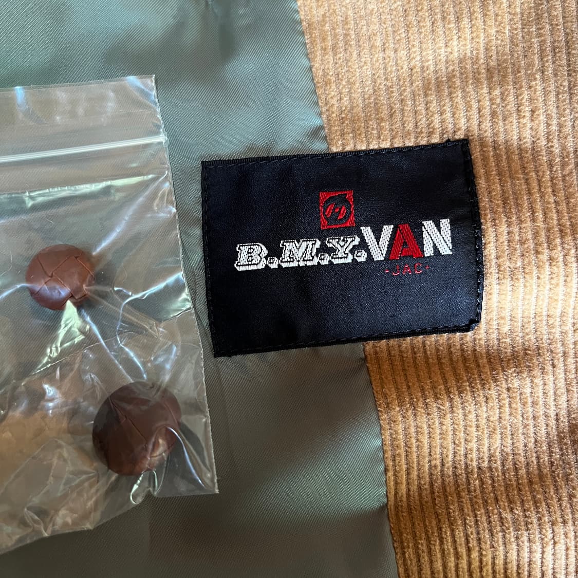 70s VAN JAC Made in Japan 코듀로이 헌팅 코트 상품이미지10