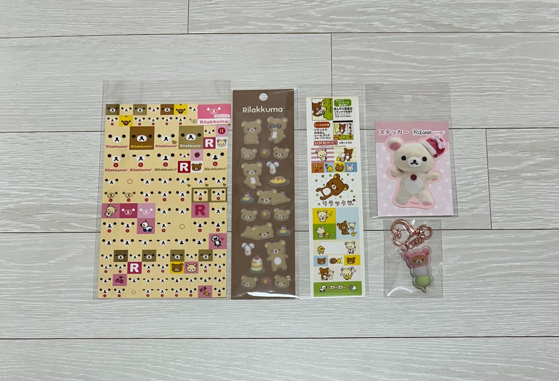 리락쿠마 스티커/아크릴 키링 세트 상품이미지1
