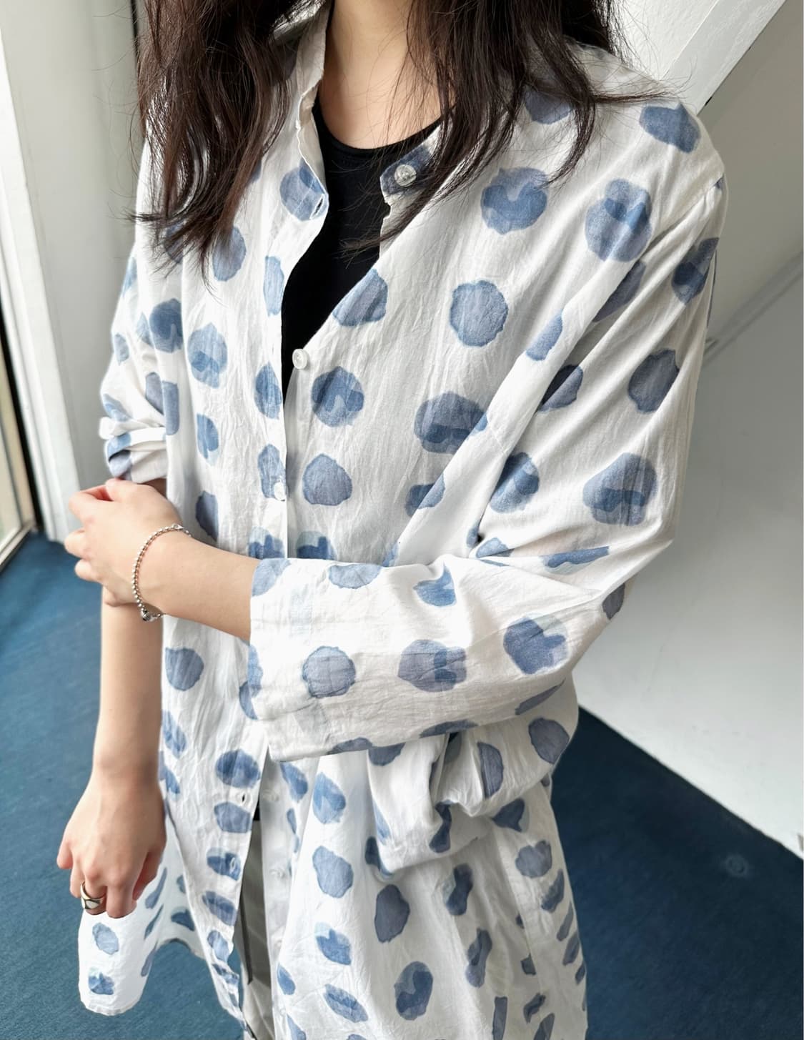  Sheer cotton design pattern onepiece 상품이미지4