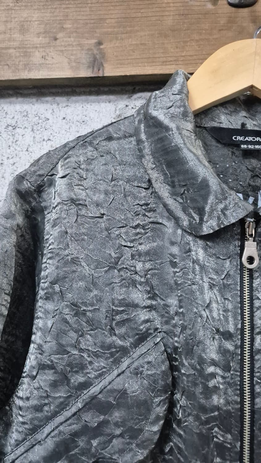 실버 텍스처드 봄버 자켓 상품이미지2