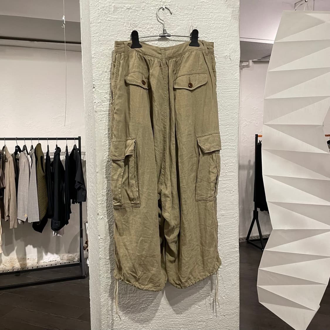 준야와타나베 맨 꼼데가르송 리넨 카고팬츠 상품이미지3