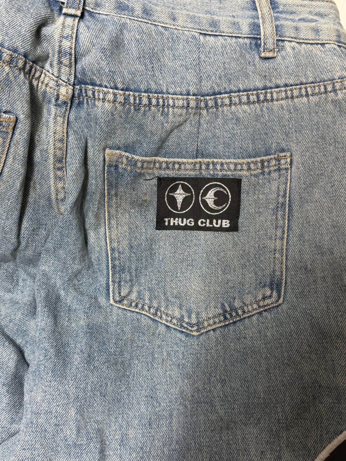 떠그클럽 레더 팬츠 연청 상품이미지5