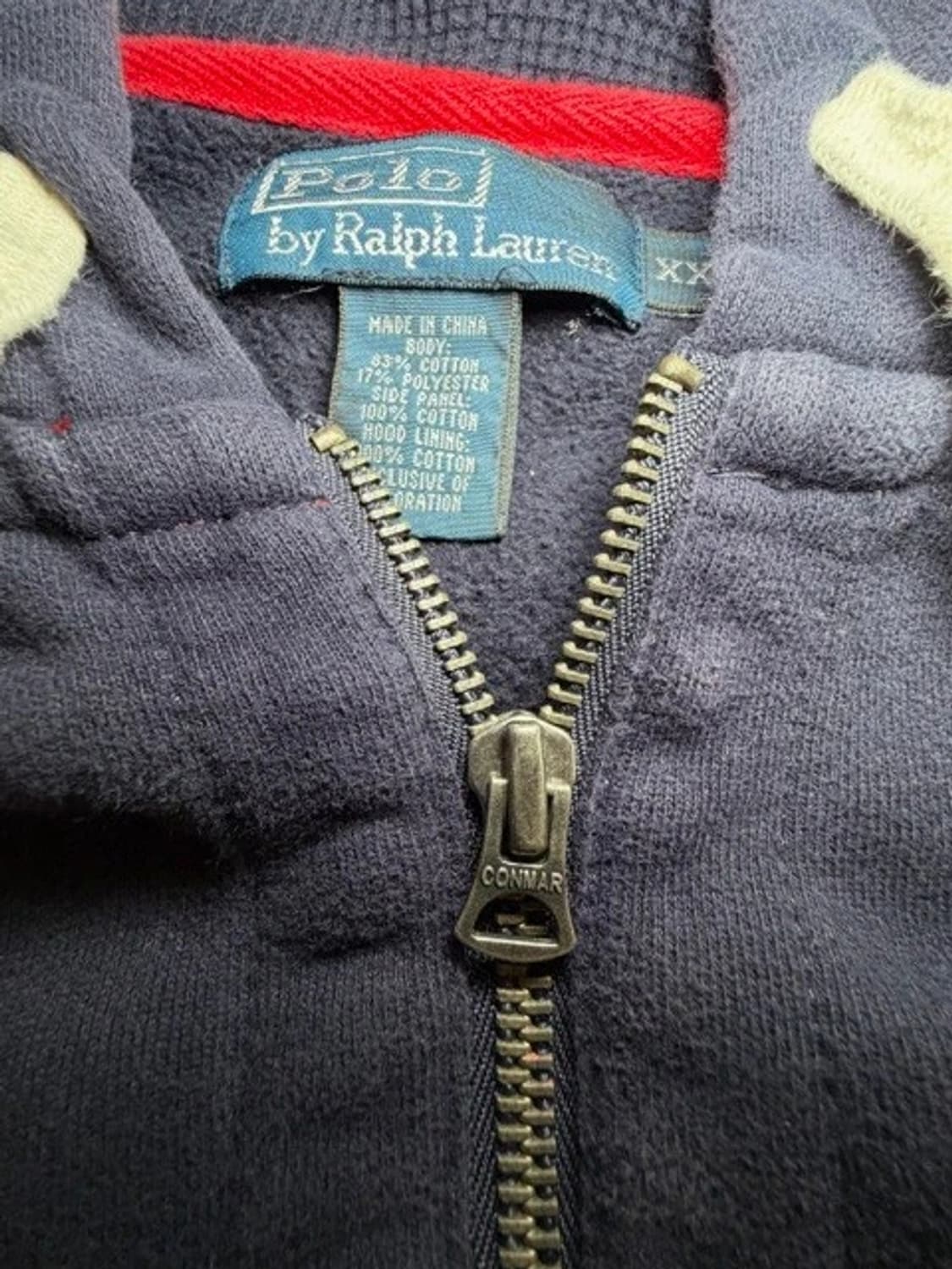 폴로 랄프 로렌 빅포니 네이비 스트라이프 후드 집업 상품이미지5