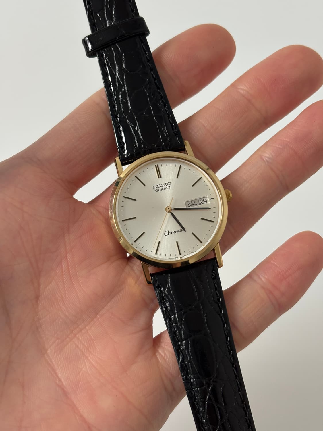 세이코 1980년대 Chronos 골드 쿼츠 남성 상품이미지1