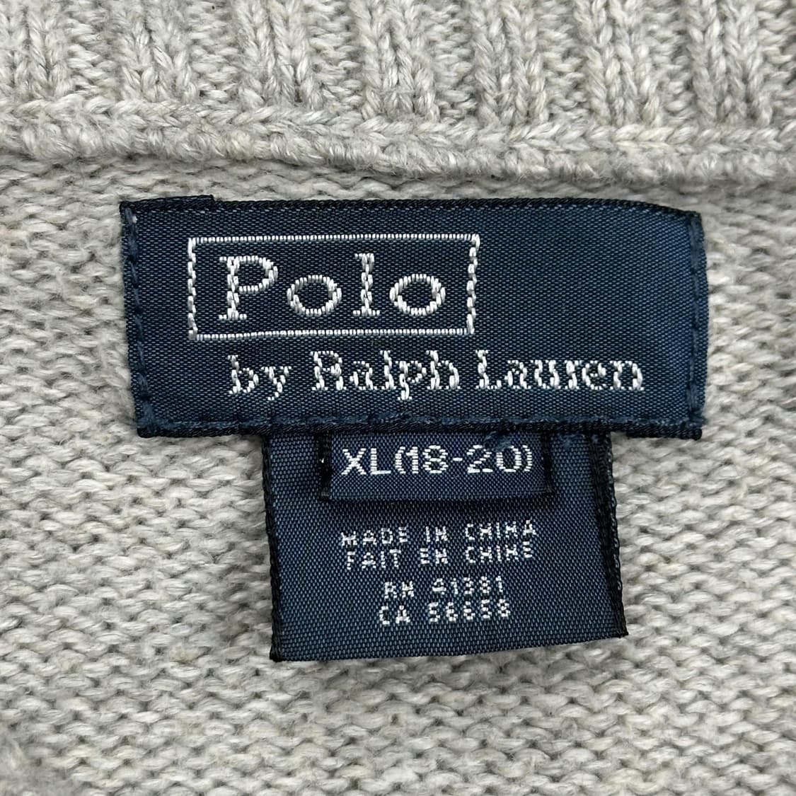 폴로 랄프로렌 포니 걸즈 그레이 니트 집업 (실측 M 여성추천) 상품이미지5