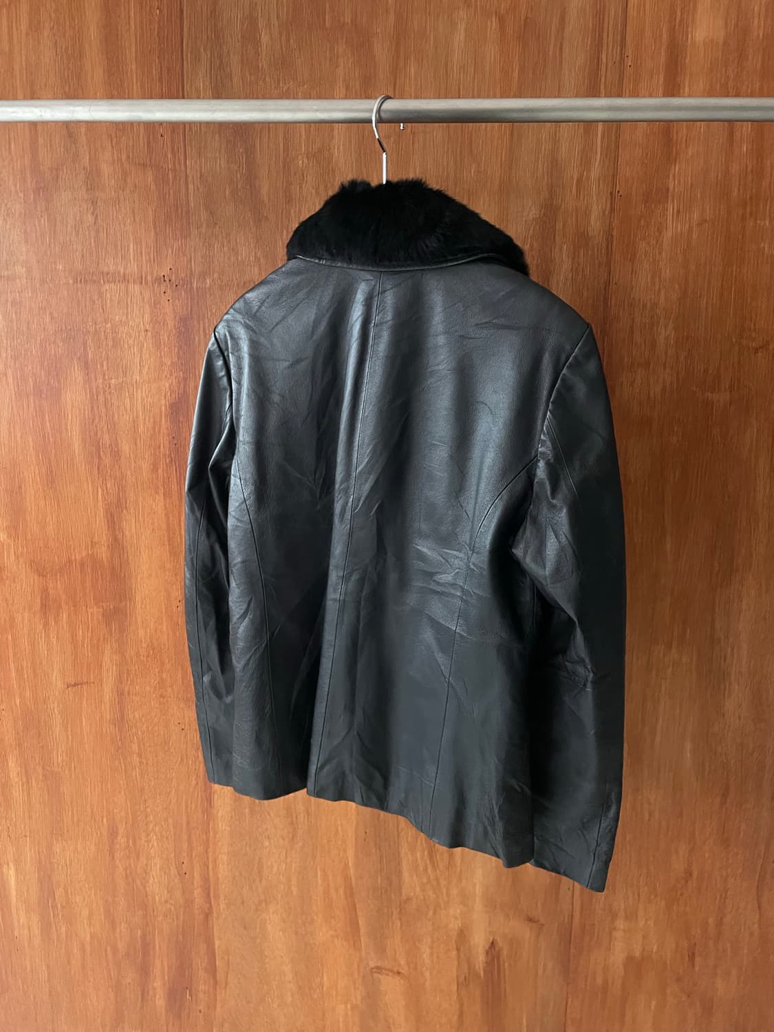 Pigskin fur callar leather jacket 상품이미지7