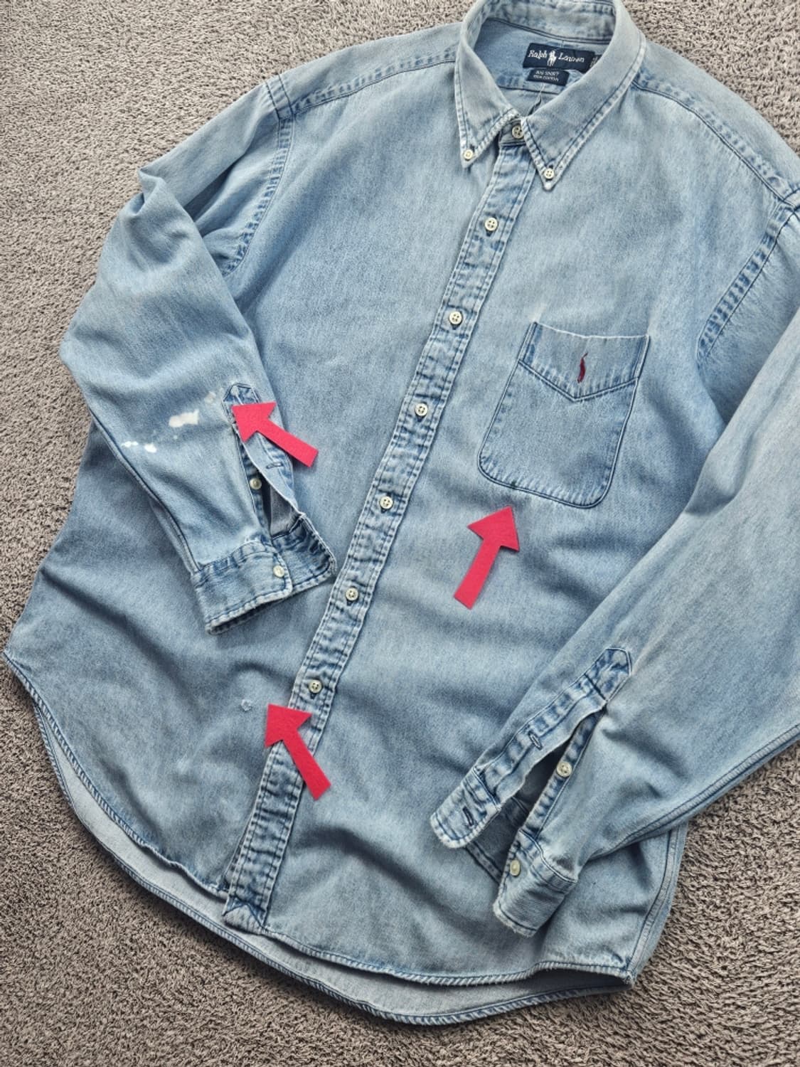 폴로랄프로렌 데님 포켓 빅 셔츠 ( L ) / 11462 상품이미지6