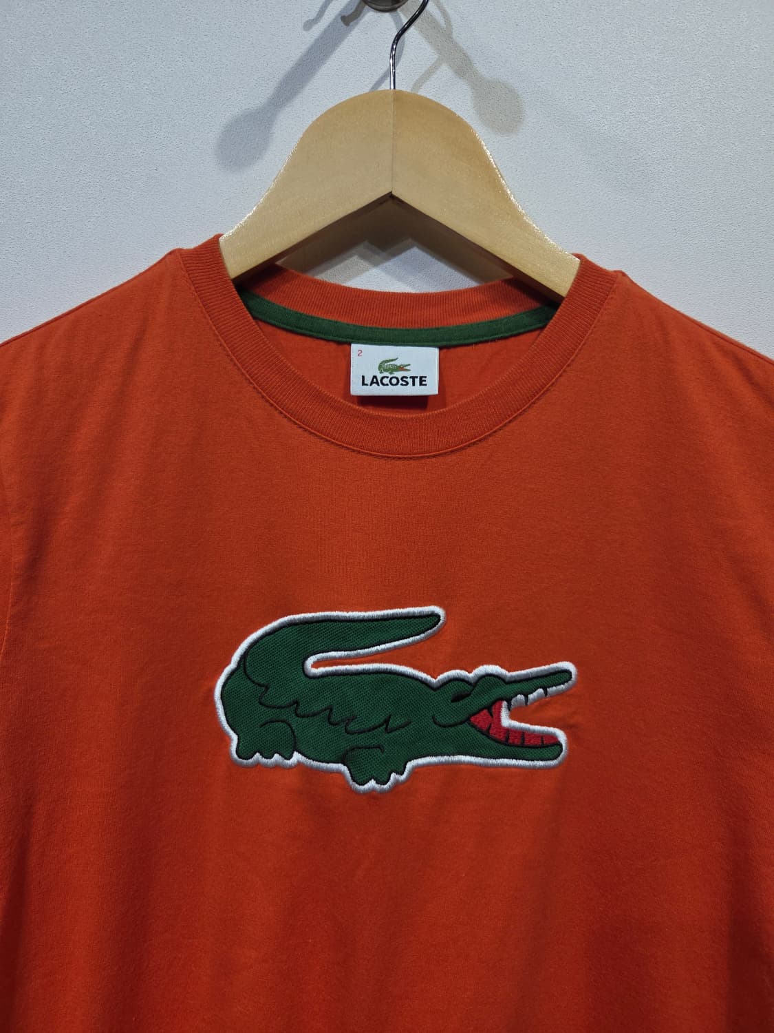 라코스테 빅크록 로고 라운드 반팔 티셔츠 상품이미지3