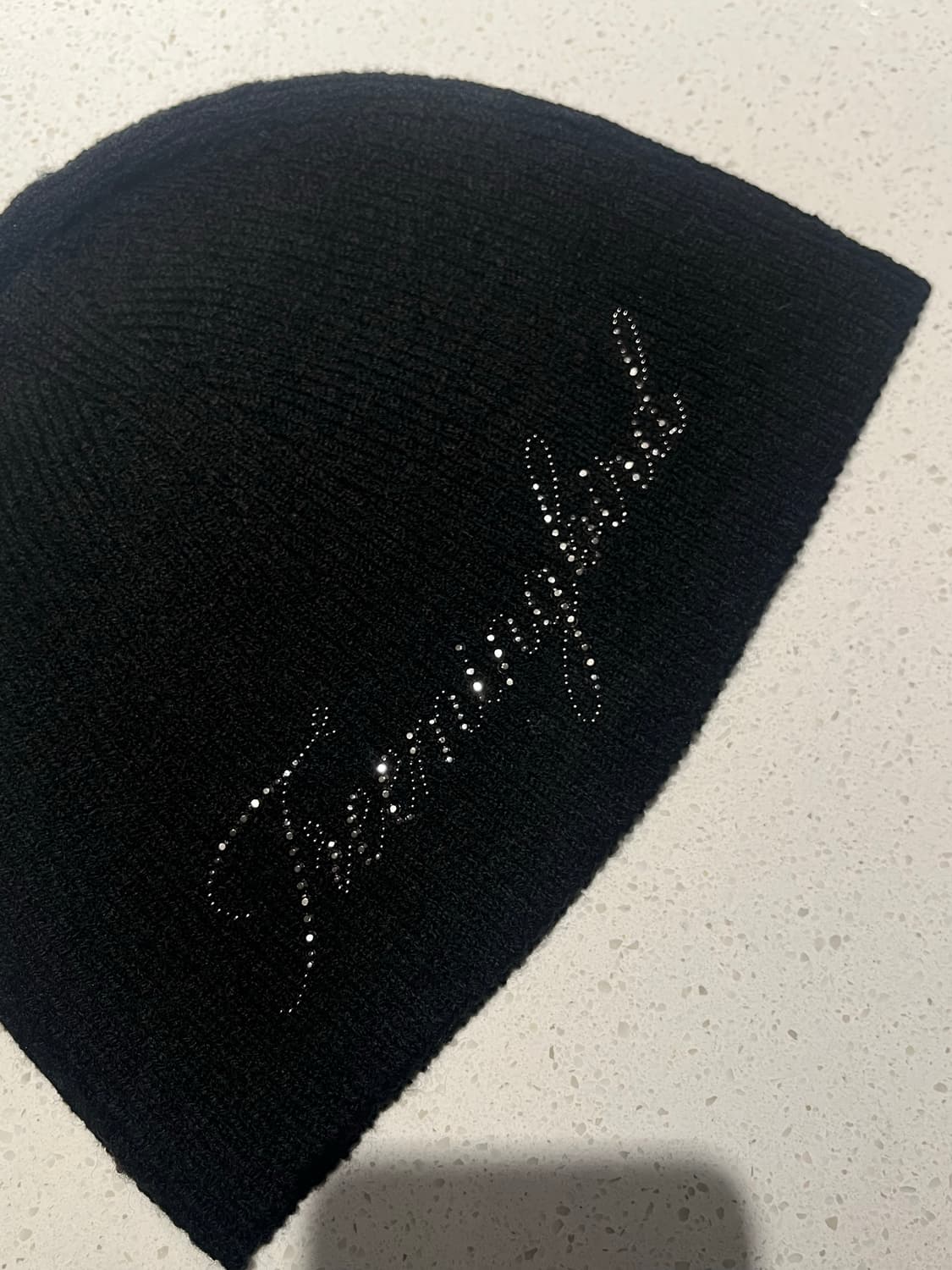 트리밍버드 스파클 스크립트 비니 블랙 상품이미지2