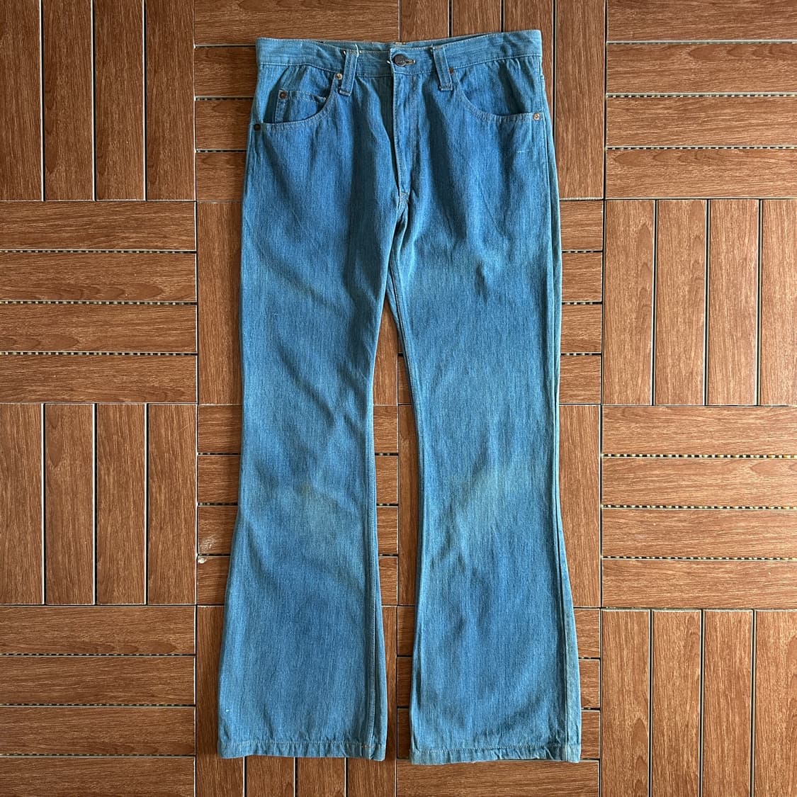 80-90‘s Ram boots-cut bell bottom denim 상품이미지1