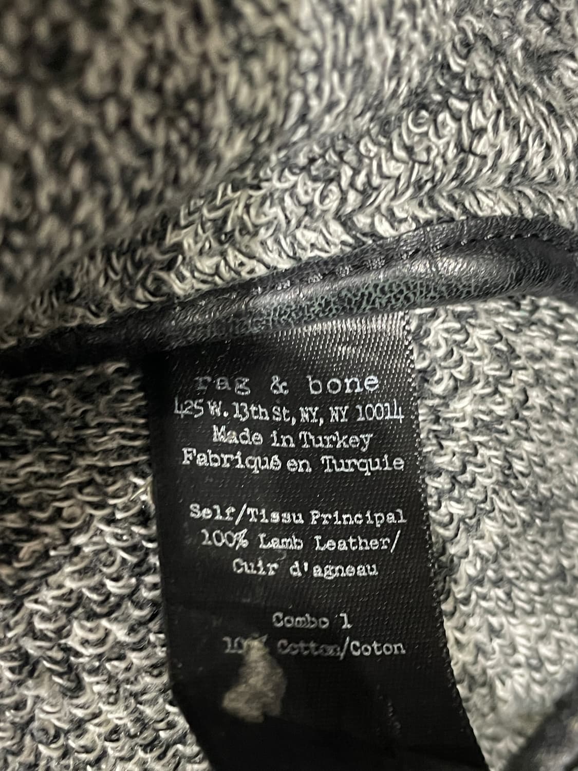 랙 앤 본 rag bone 양가죽 펑크 락시크 후드 가죽자켓 M 상품이미지8