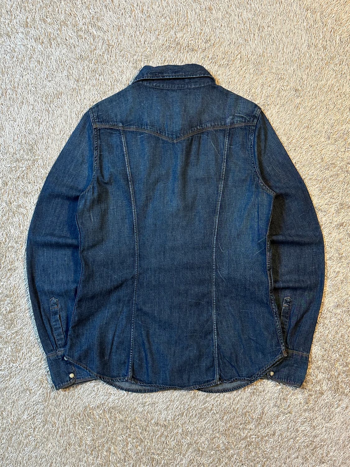 리바이스 LEVI'S 웨스턴 투포켓 데님 셔츠 진청 상품이미지3