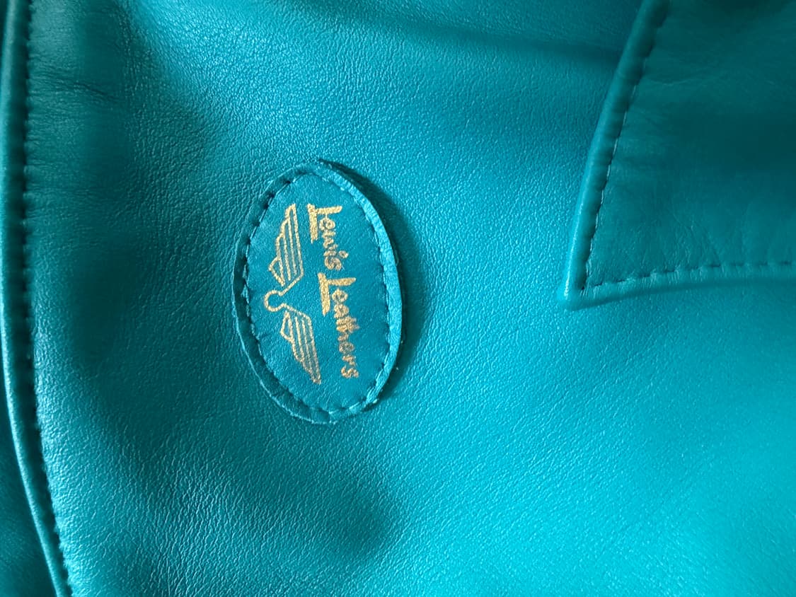 루이스레더 터콰이즈 가죽자켓 상품이미지1