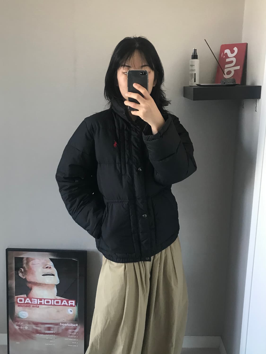 폴로 랄프로렌 포니로고 블랙 푸퍼 패딩 상품이미지2