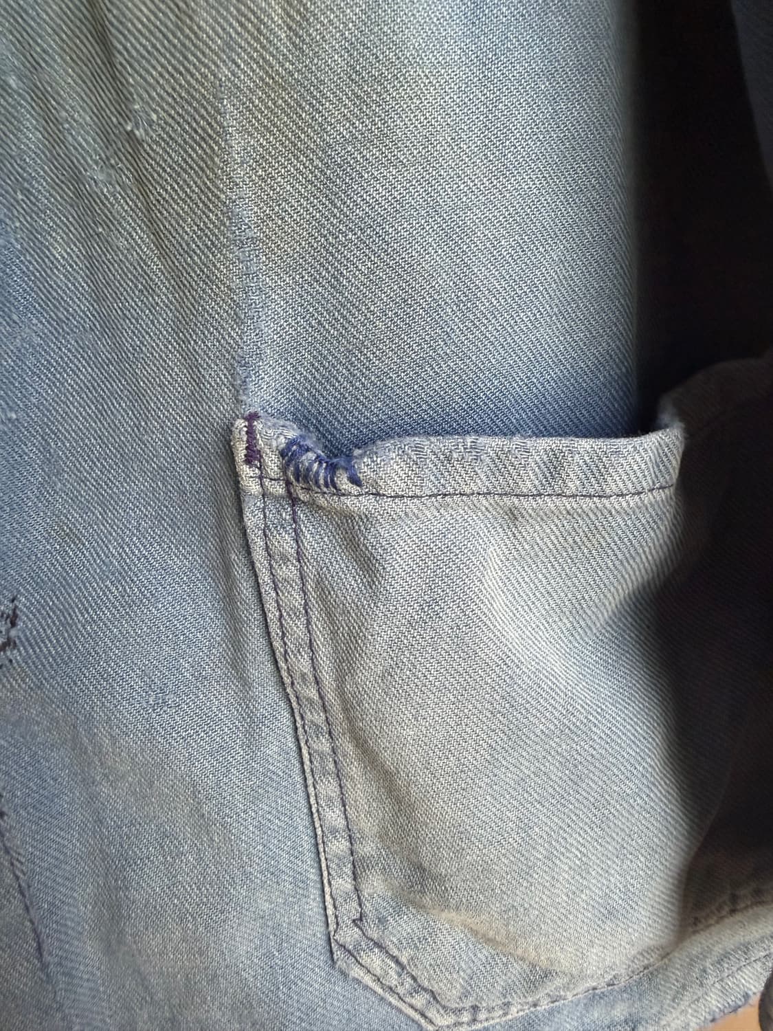 50s-70s 오리지널 프렌치 사시코 페이딩 워크자켓 상품이미지4