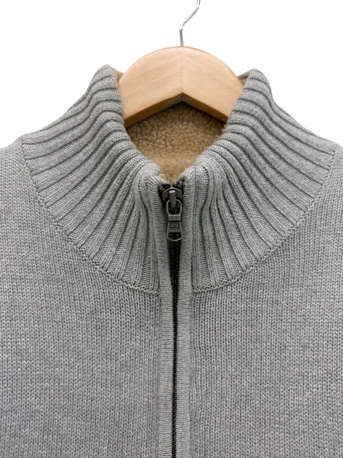 타미힐피거 기모 니트집업 그레이 (L) 상품이미지3