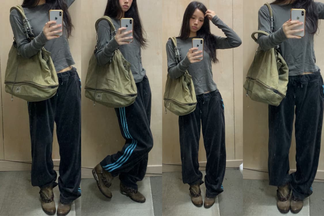 [직수입] 빈티지 RARE diesel 오버사이즈 숄더백 카키 상품이미지1