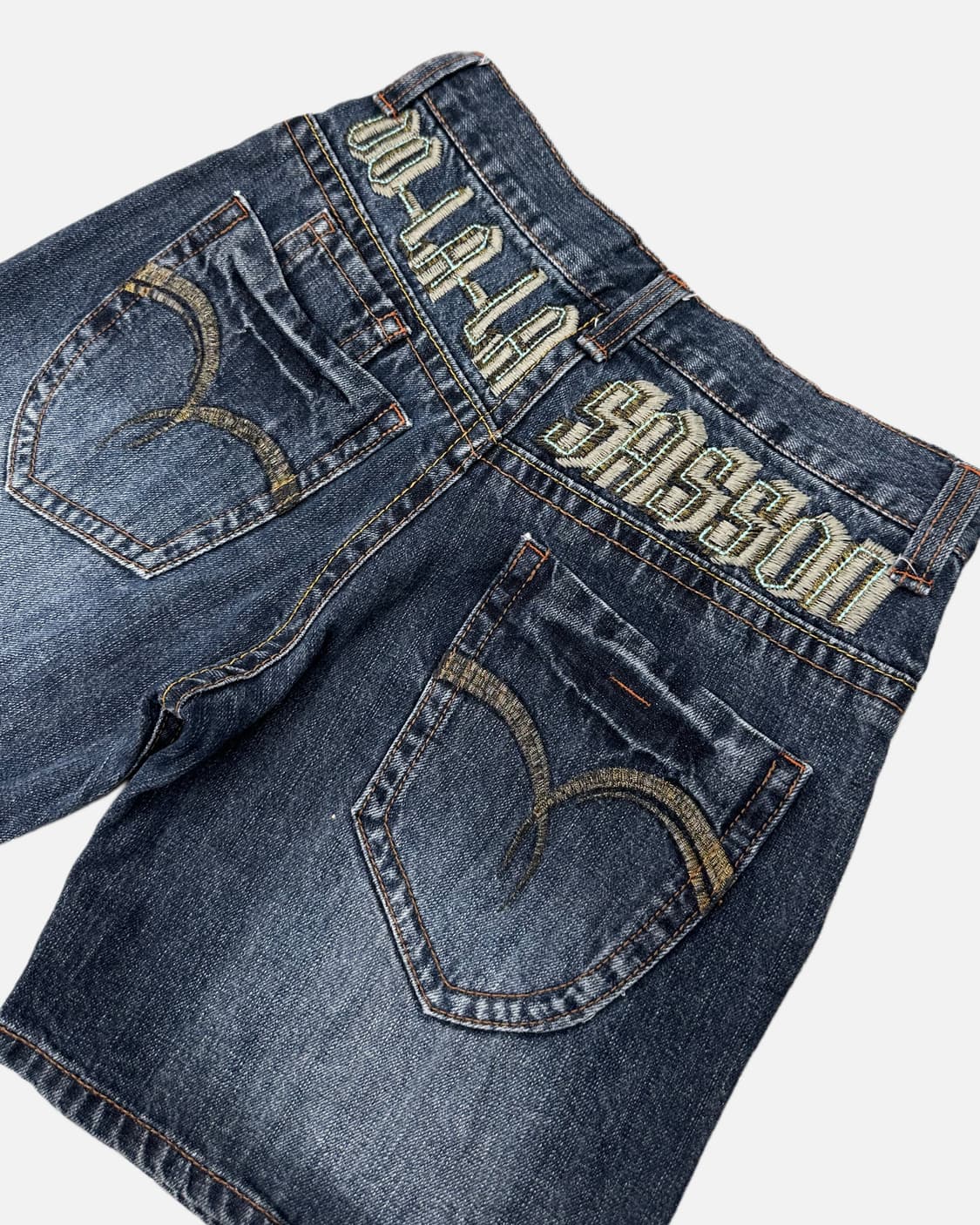 embroidery logo denim shorts 상품이미지6