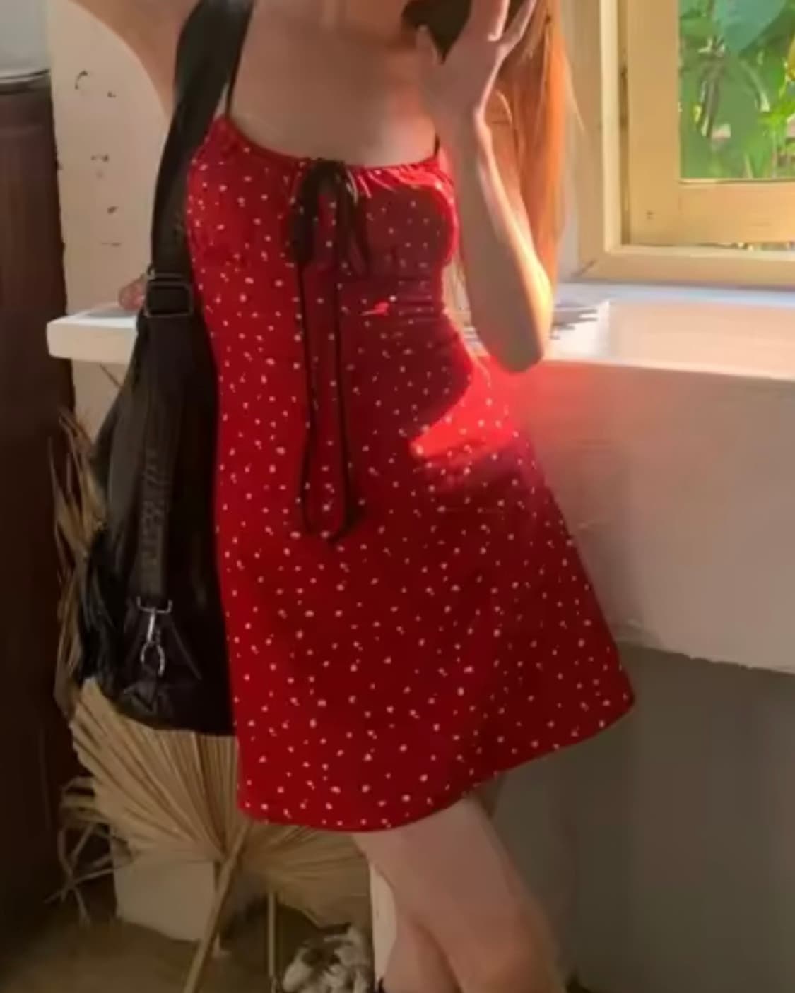레드 플라워 미니 원피스 상품이미지4