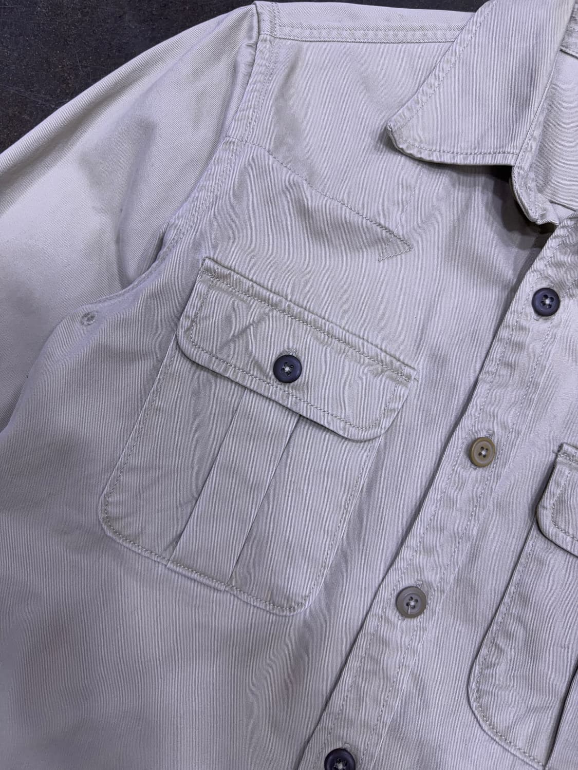 GAP 갭 투포켓 워크셔츠 자켓 셔켓 헤비코튼 베이지 S 상품이미지5