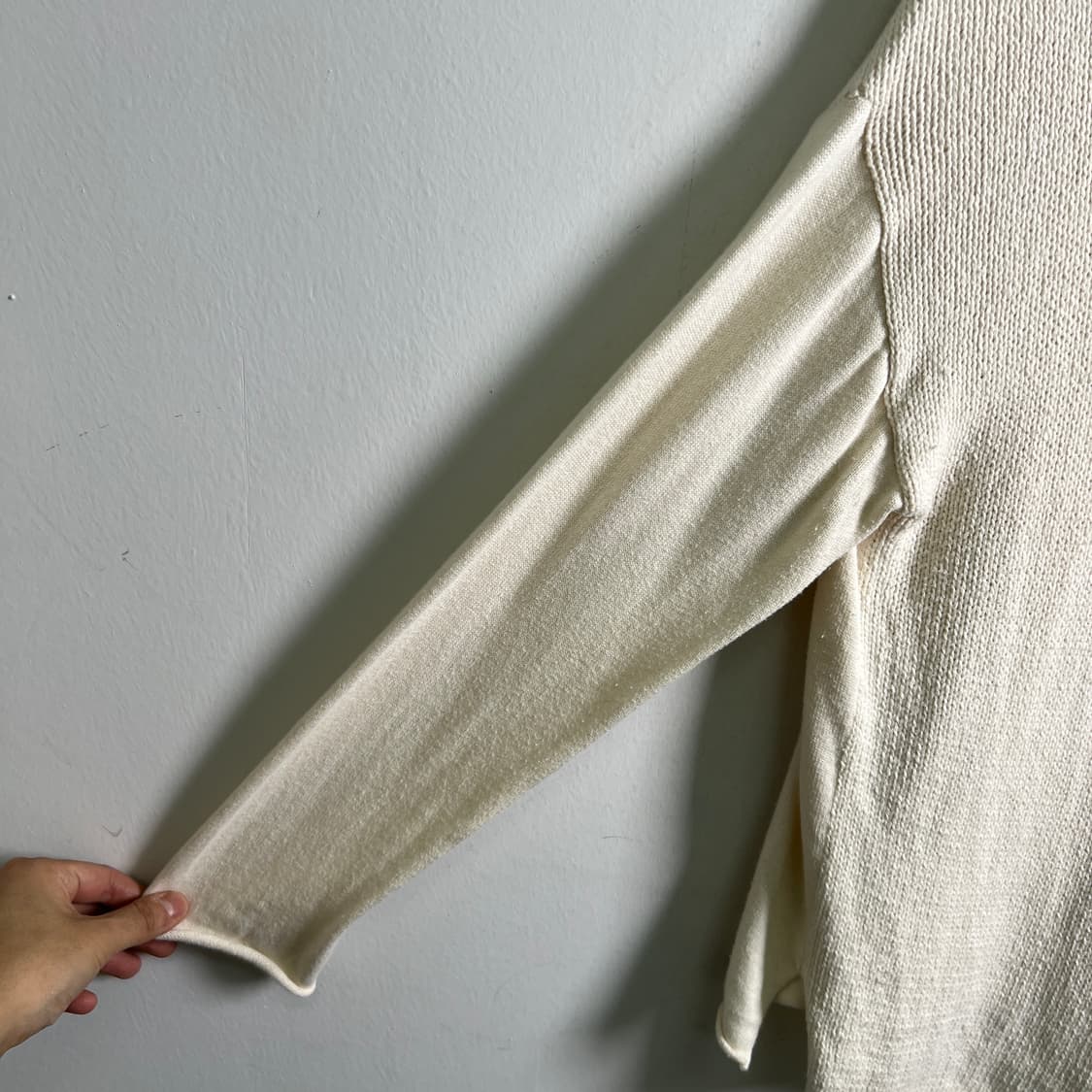 이세이미야케 플랜테이션 아이보리 니트 가디건 M 상품이미지6