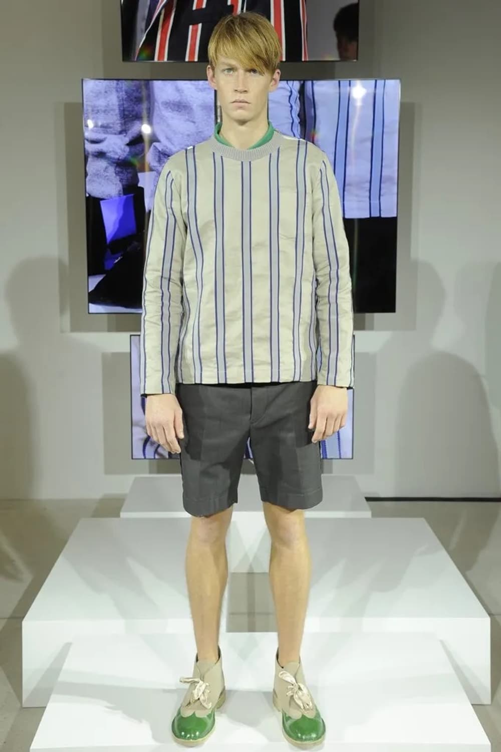 사카이 2014SS 스트라이프 지퍼 풀오버 상품이미지1