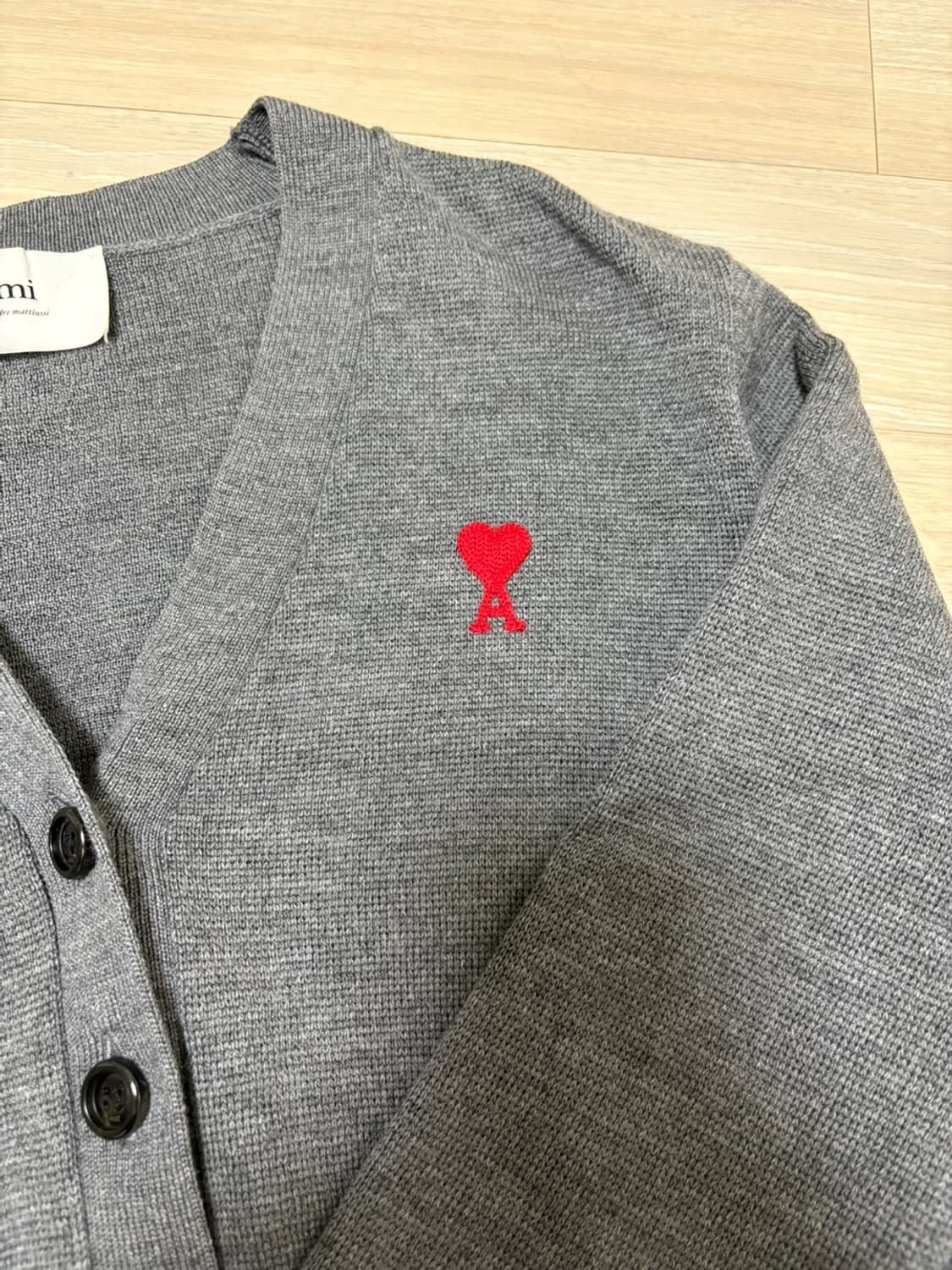 아미 AMI 여성 크롭 가디건 미디움 헤더 그레이 XS 새상품 상품이미지3