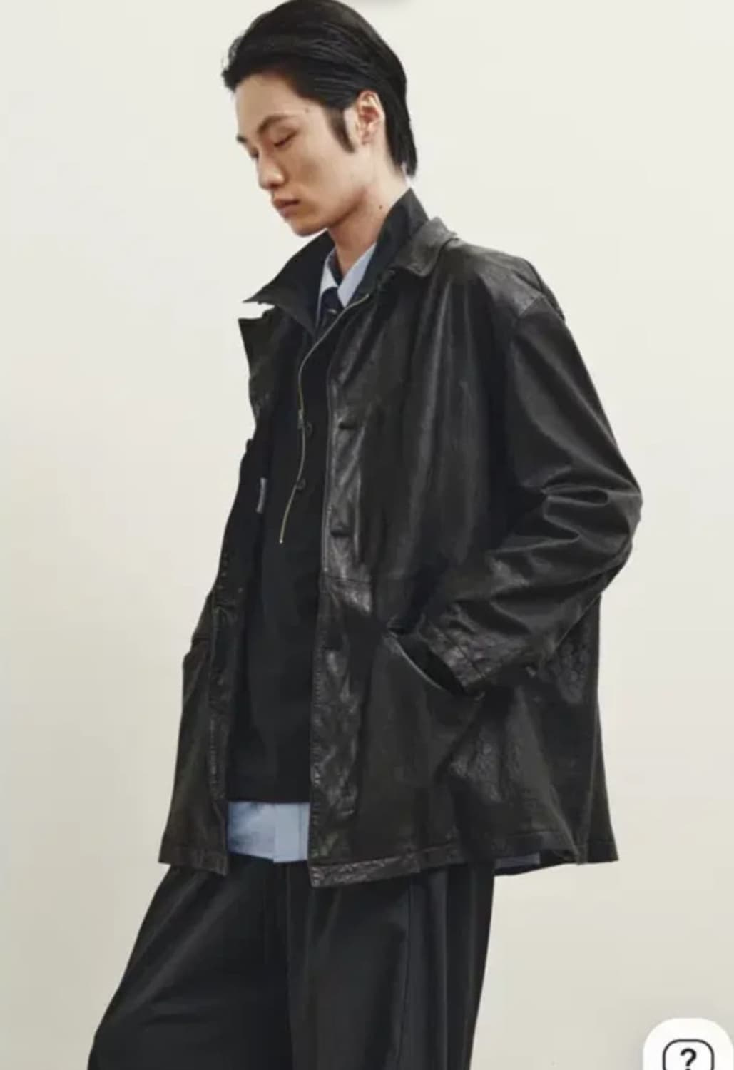 유스 워시드 레더 자켓 M size 새상품 상품이미지1