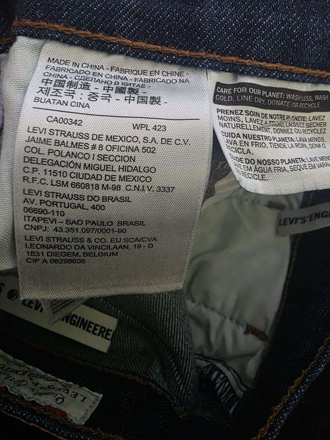 리바이스 엔지니어드 진 W23/총장87/허리34/ 상품이미지6