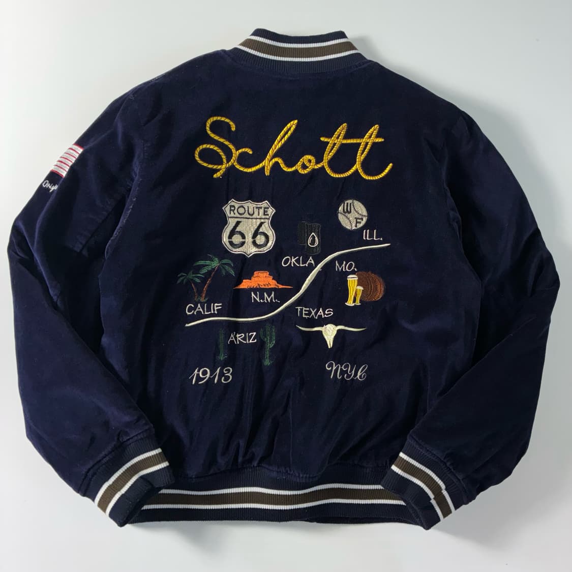 Schott  쇼트 루트66 벨벳 수베이너 자켓  상품이미지1