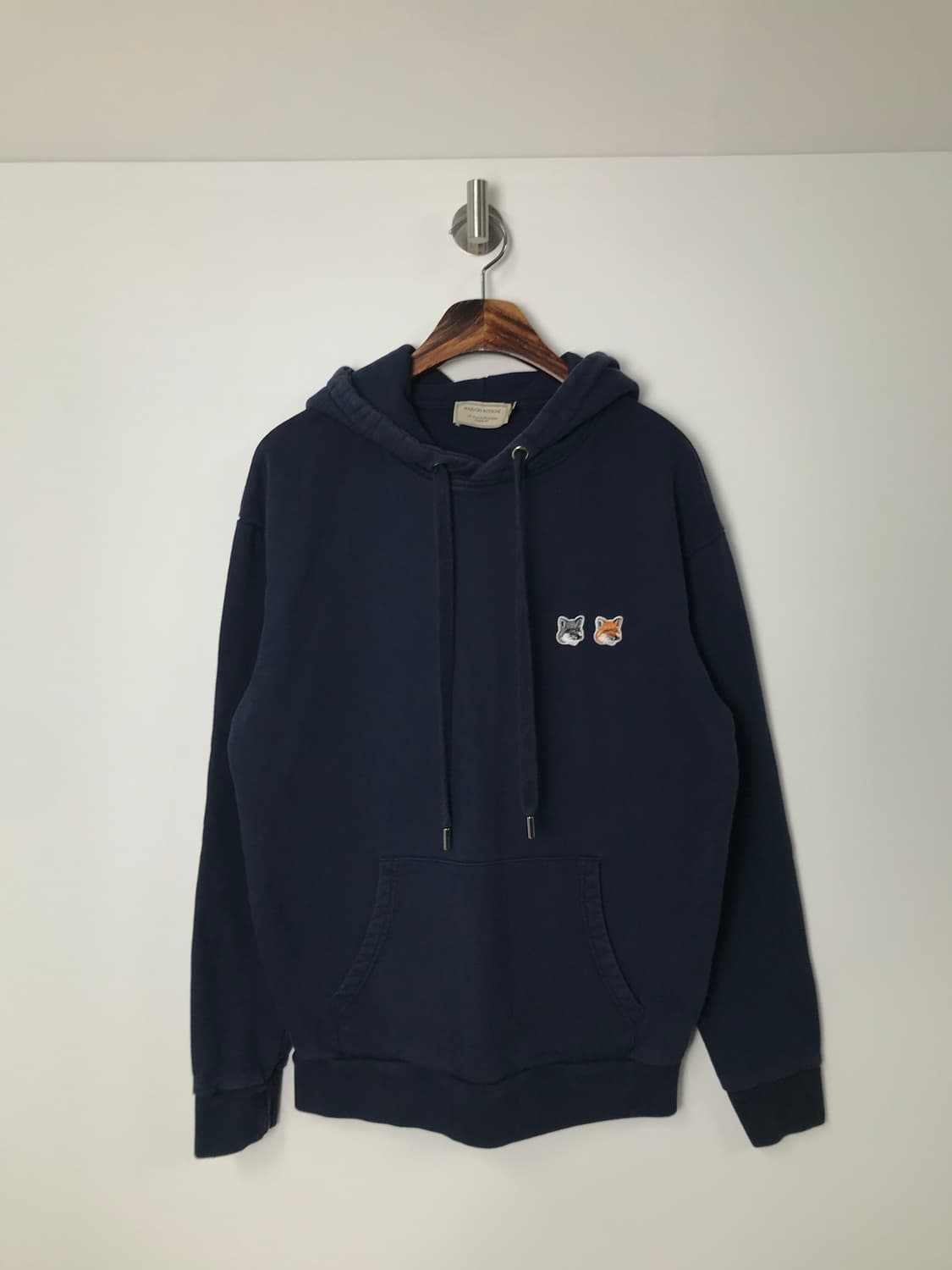 메종키츠네 더블 폭스 헤드 네이비 후드티 상품이미지2